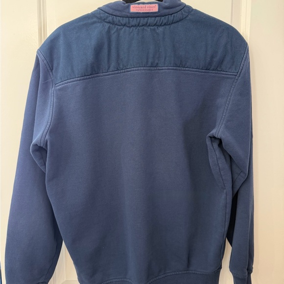 Vineyard Vines Men's Navy Quarter Zip Sweater - Picture 3 of 3